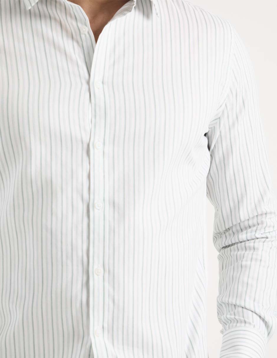 Camisa casual de algodón manga larga para hombre 4
