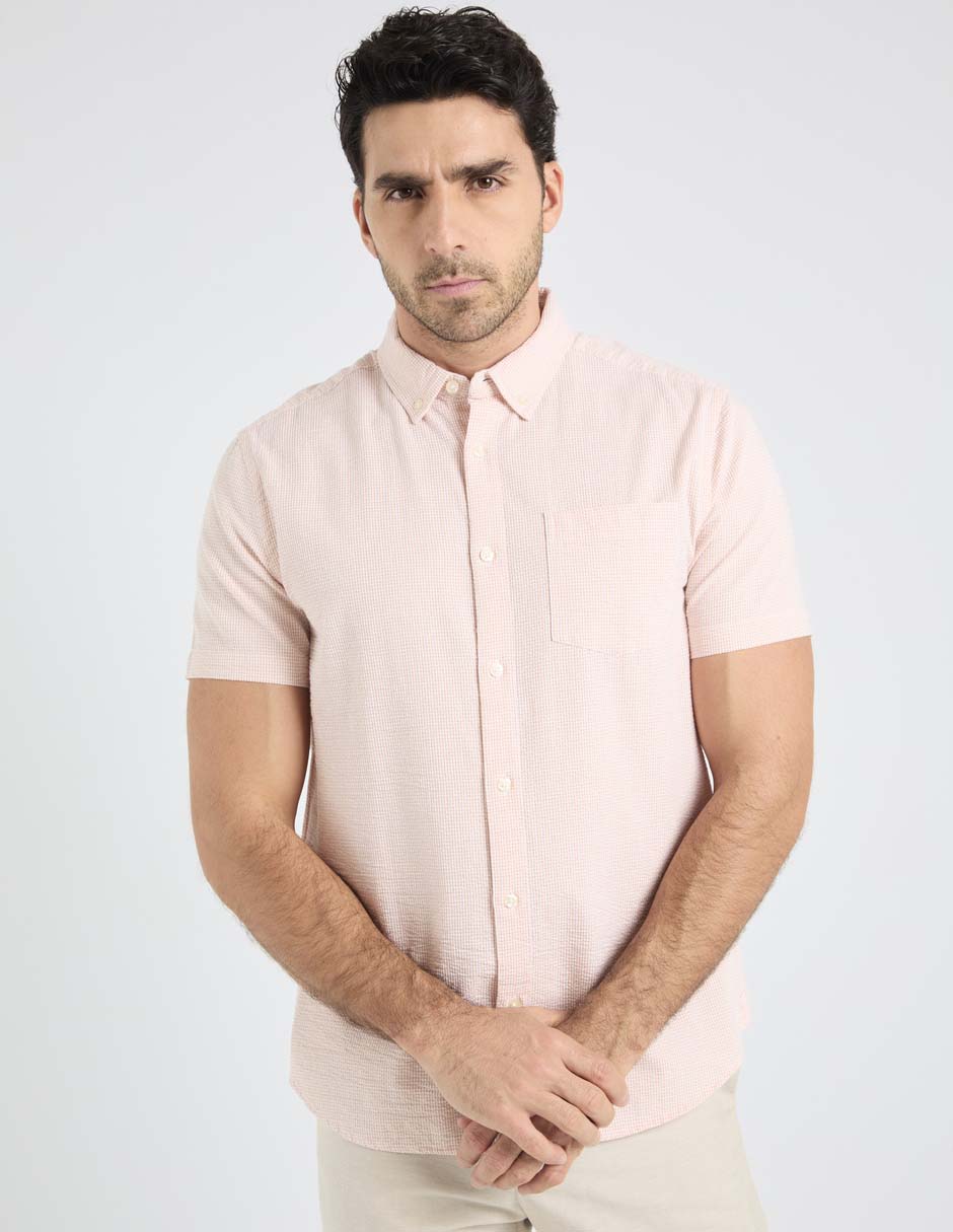 Camisa casual de algodón manga corta para hombre Camisa casual de algodón manga corta para hombre