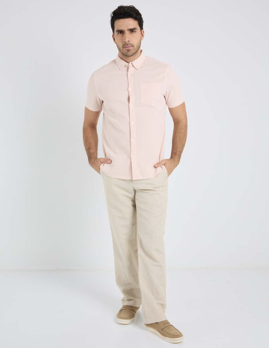 Camisa casual de algodón manga corta para hombre 3