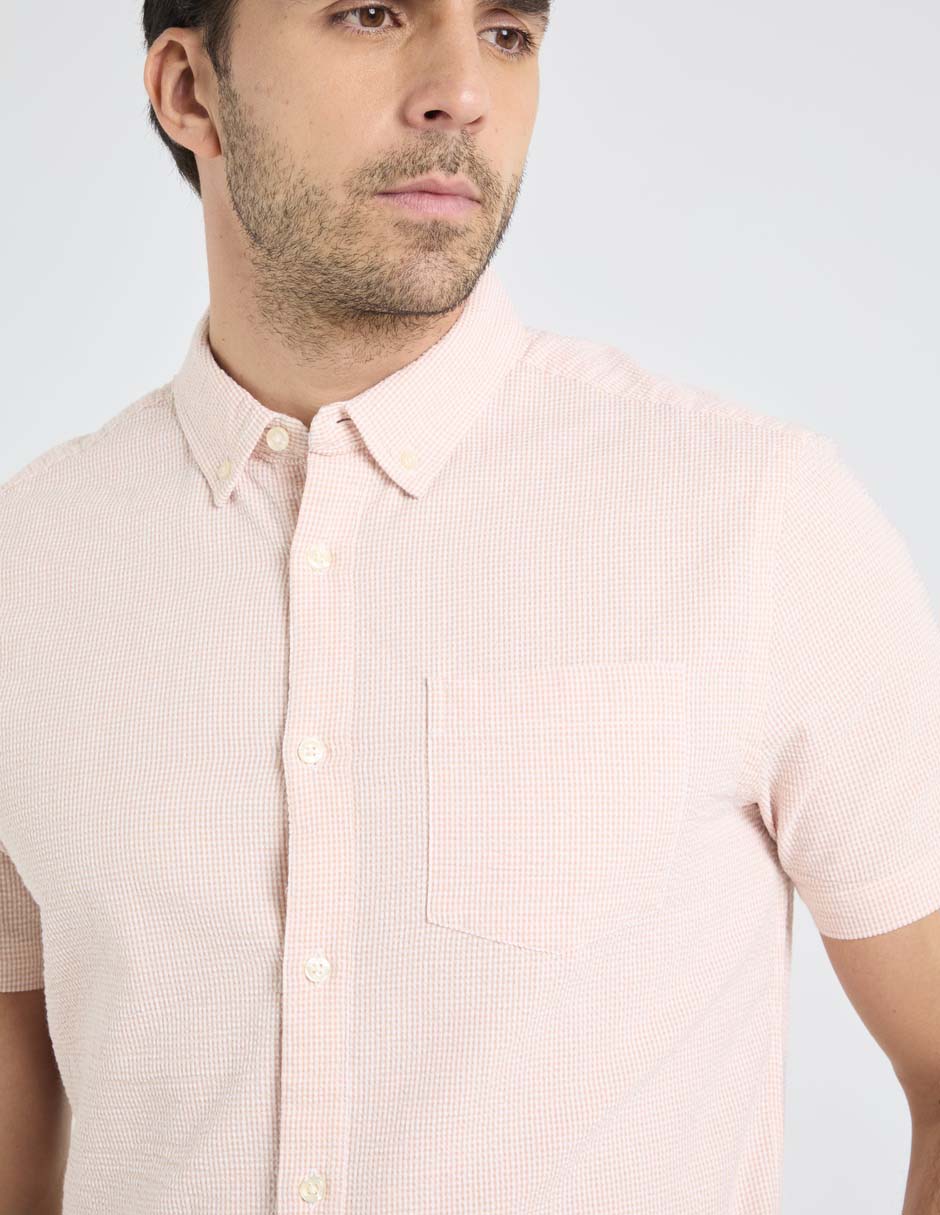 Camisa casual de algodón manga corta para hombre 2