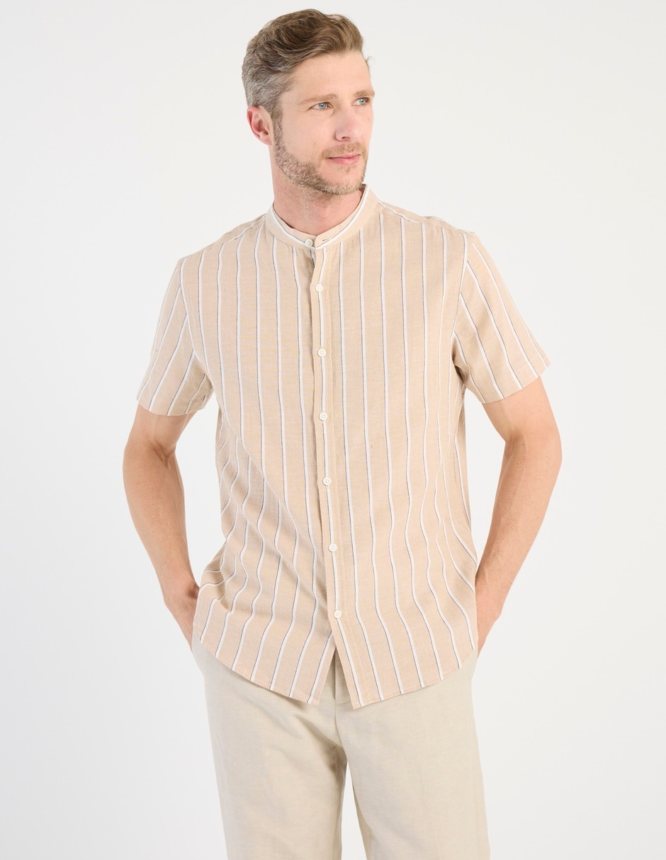 Camisa casual de algodón manga corta para hombre 1