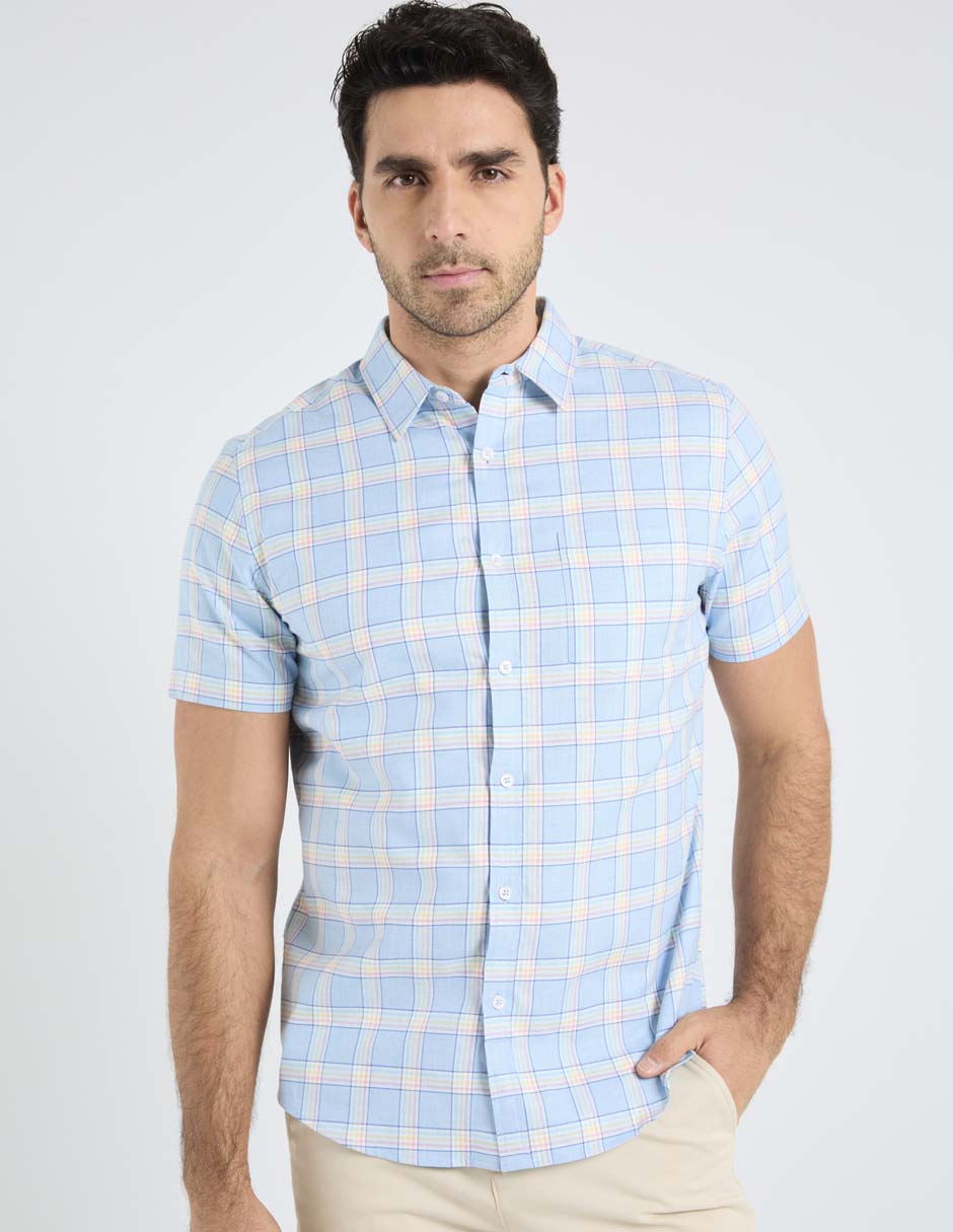 Camisa casual de algodón manga corta para hombre Camisa casual de algodón manga corta para hombre