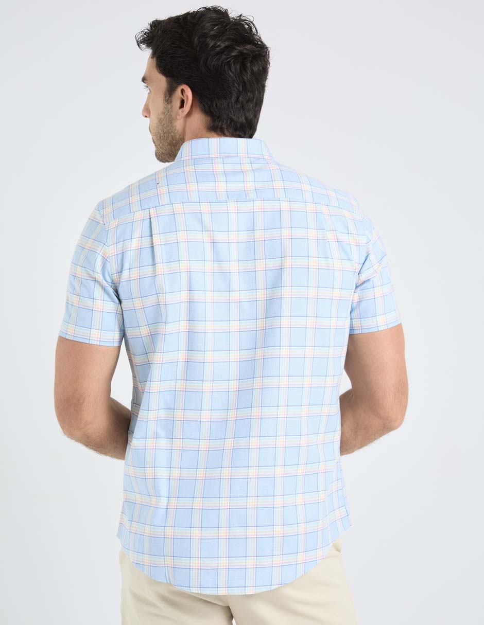 Camisa casual de algodón manga corta para hombre 4