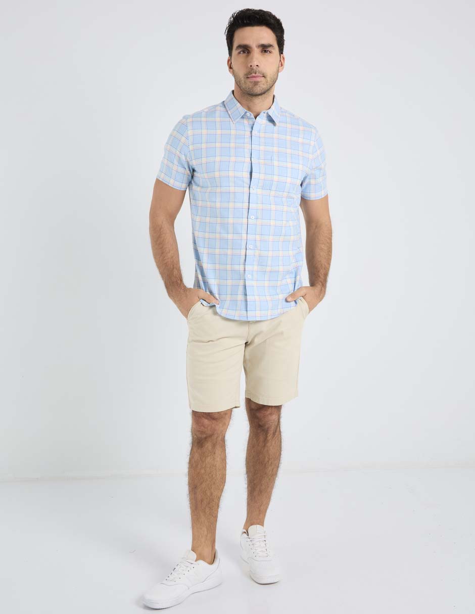 Camisa casual de algodón manga corta para hombre 3