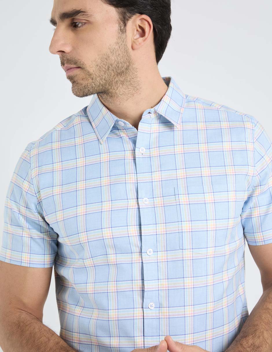 Camisa casual de algodón manga corta para hombre 2