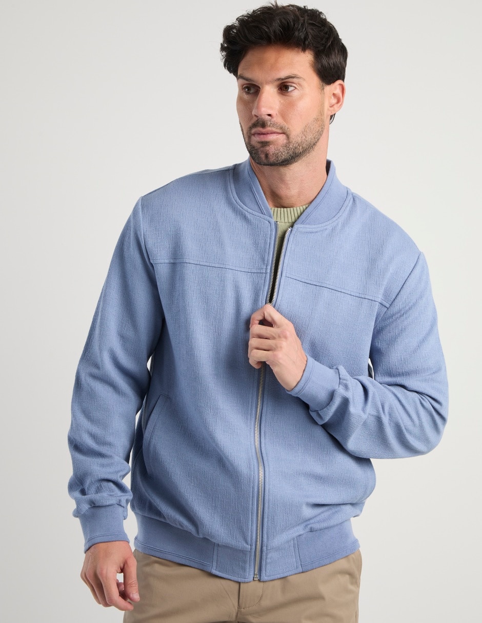 Chamarra bomber con bolsillos para hombre Chamarra bomber con bolsillos para hombre