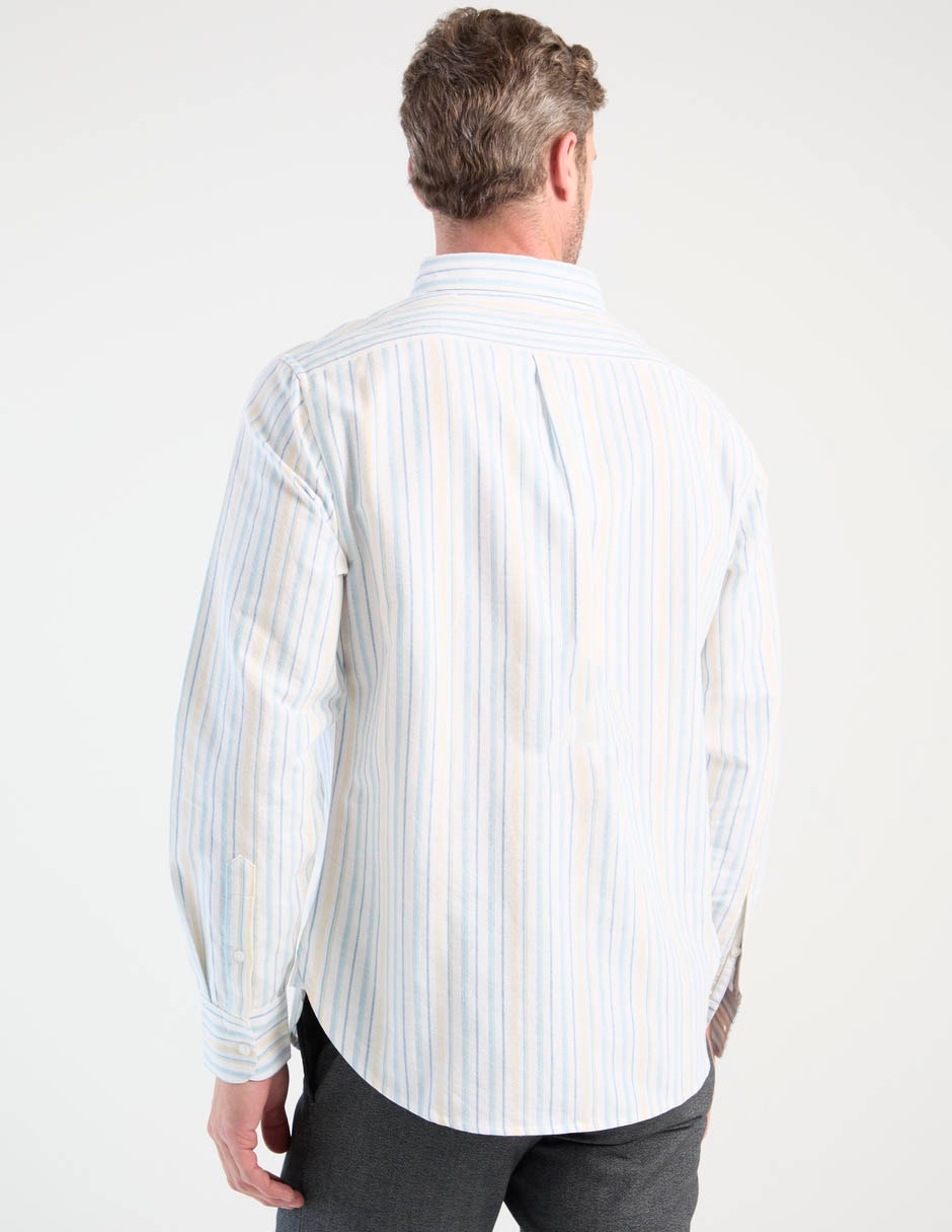 Camisa casual de algodón manga larga para hombre 5