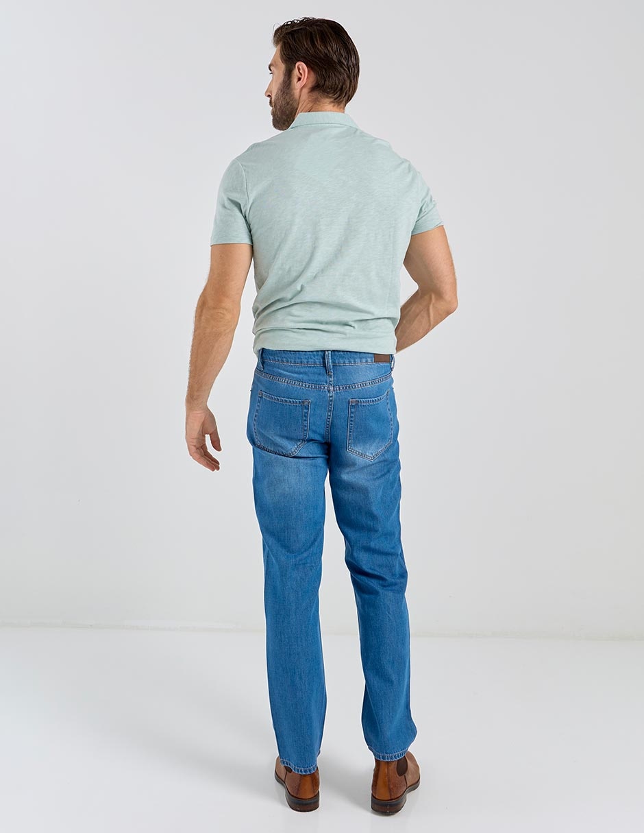 Jeans slim lavado medio para hombre 5