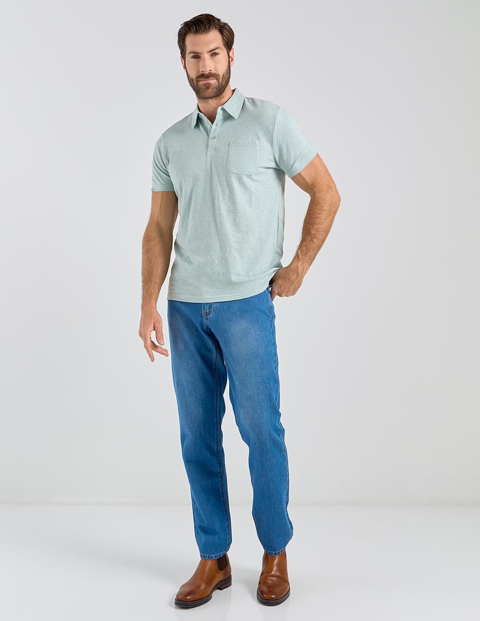 Jeans slim lavado medio para hombre 6