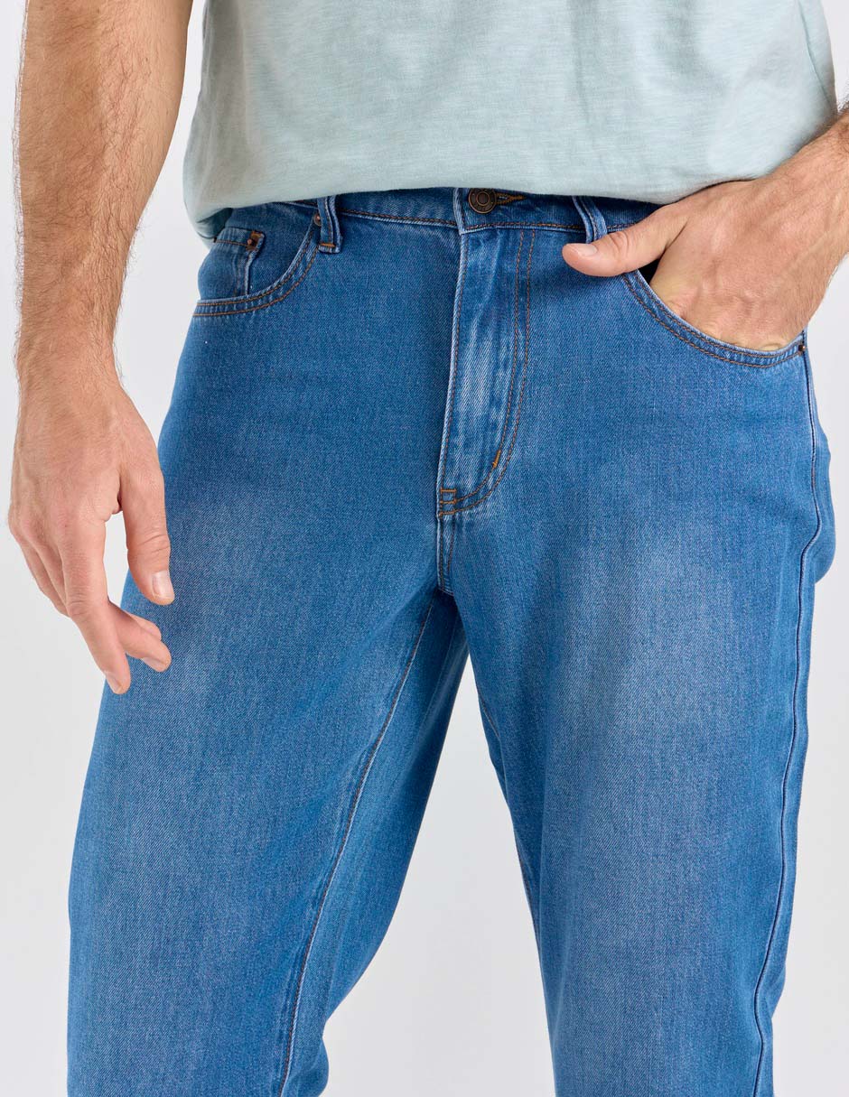 Jeans slim lavado medio para hombre 7