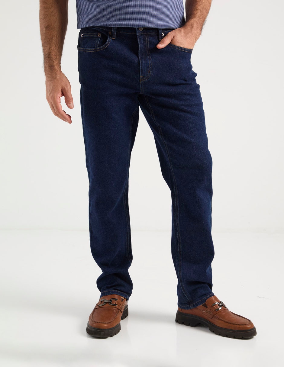 Jeans slim lavado obscuro para hombre 1
