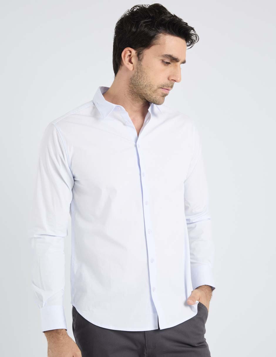 Camisa casual Regent Street de algodón manga larga para hombre