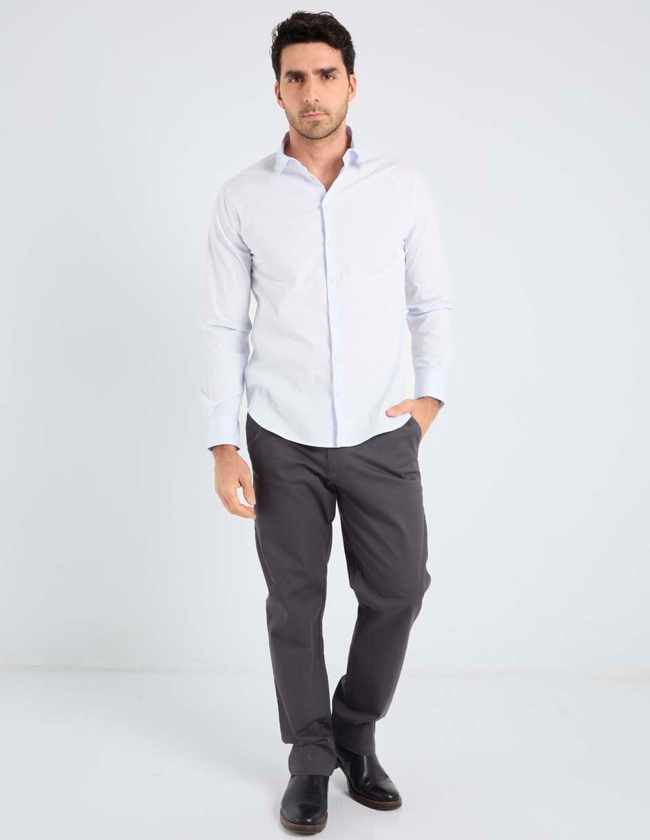 Camisa casual Regent Street de algodón manga larga para hombre