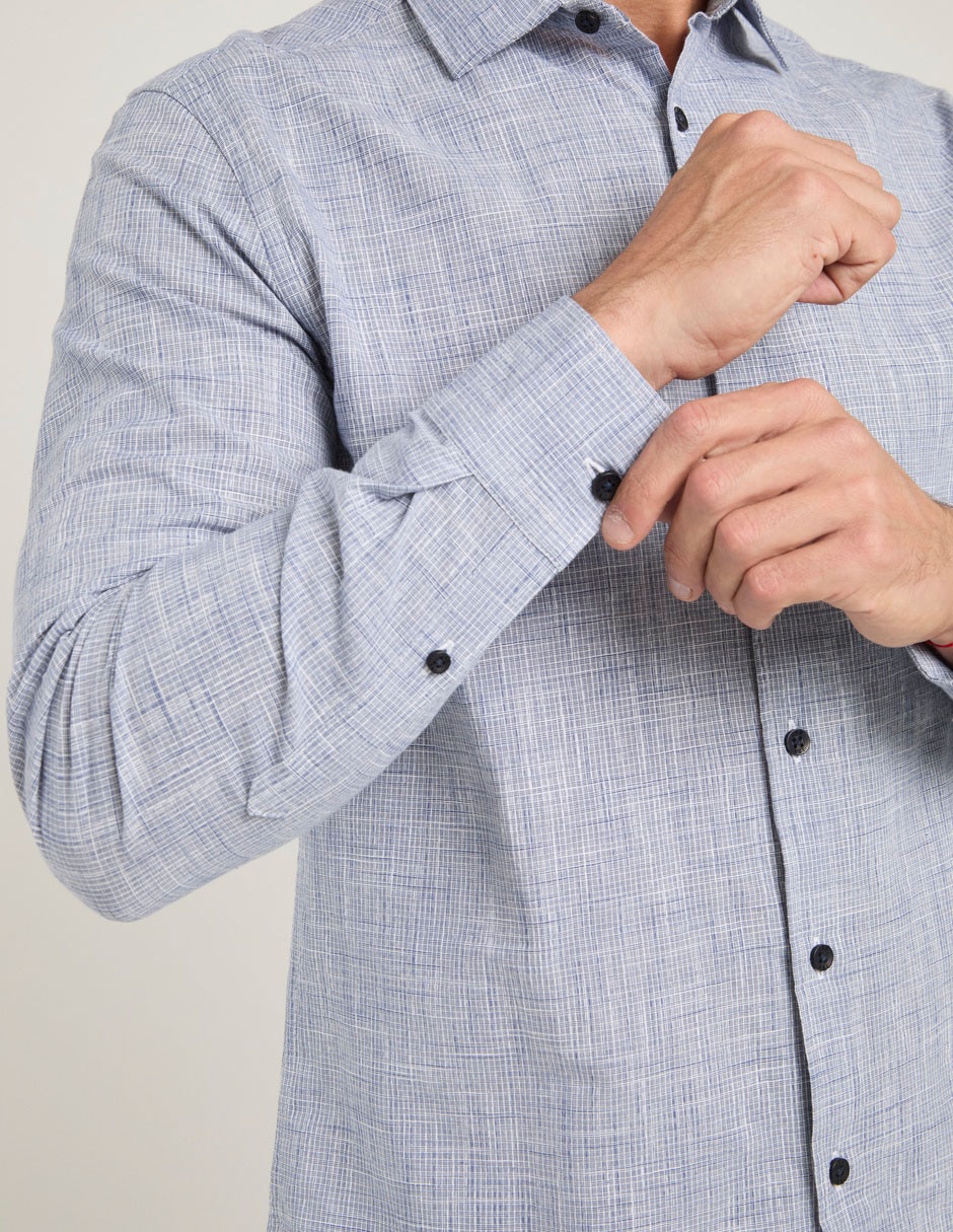Camisa casual de algodón manga larga para hombre 2