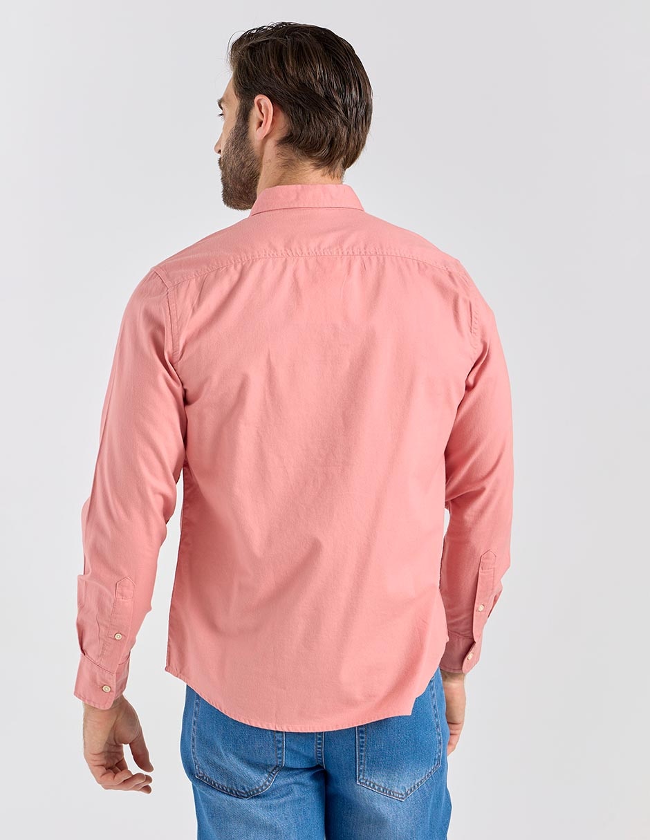 Camisa casual Jbe de algodón manga larga para hombre