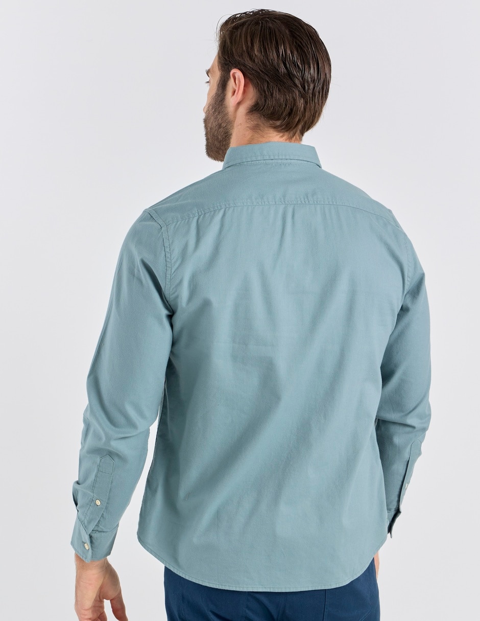 Camisa casual de algodón manga larga para hombre 2
