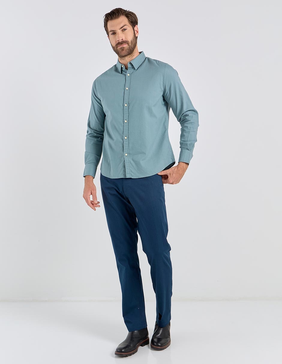 Camisa casual de algodón manga larga para hombre 3