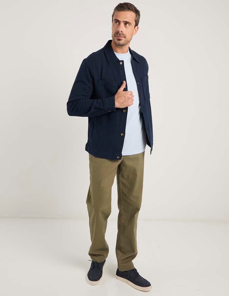 Camisa casual de algodón manga larga para hombre 4