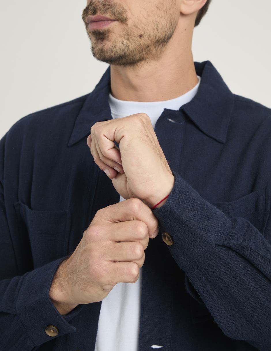 Camisa casual de algodón manga larga para hombre 2