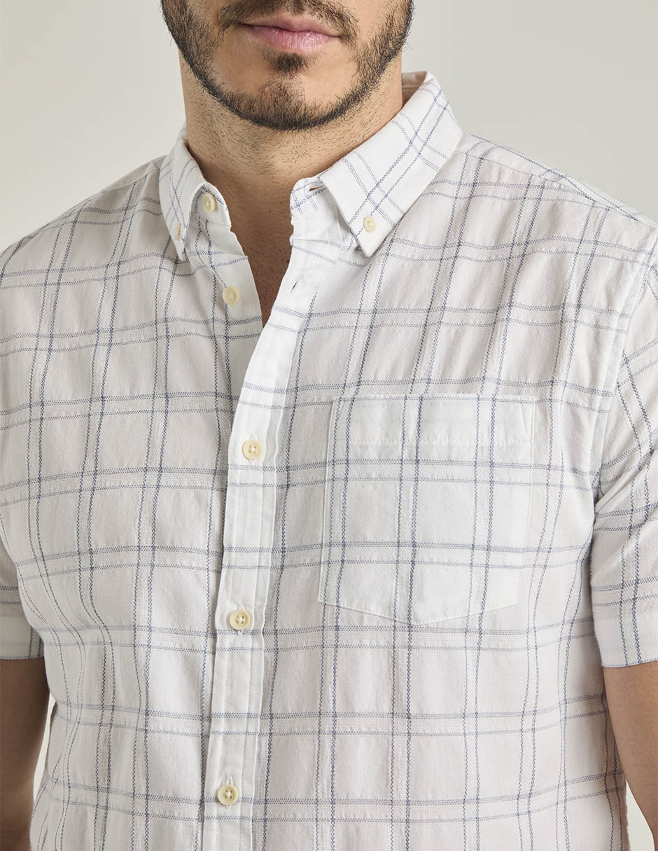 Camisa casual de algodón manga corta para hombre 3