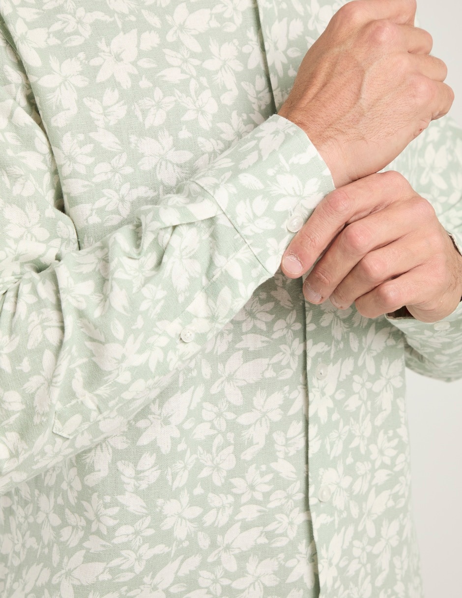 Camisa casual manga larga para hombre