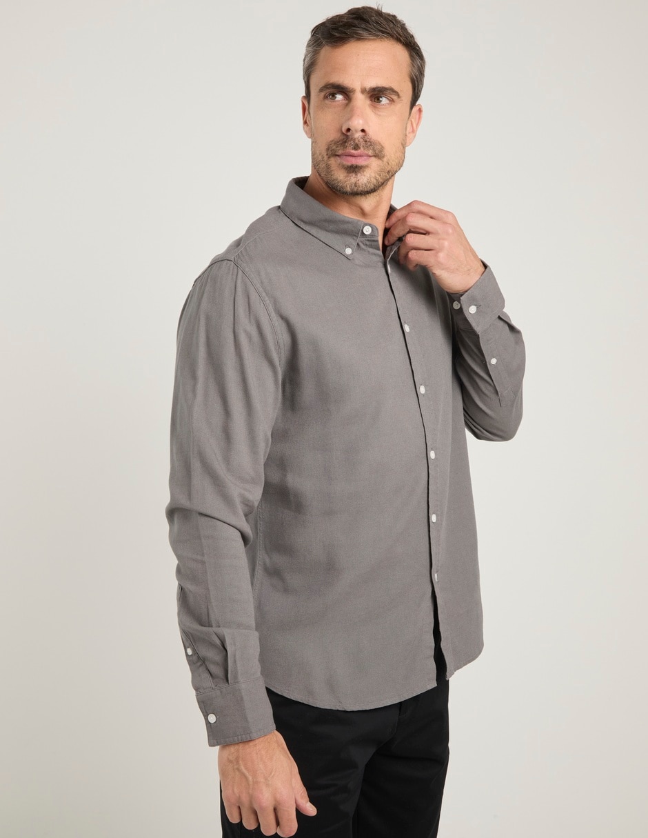 Camisa casual manga larga para hombre 5