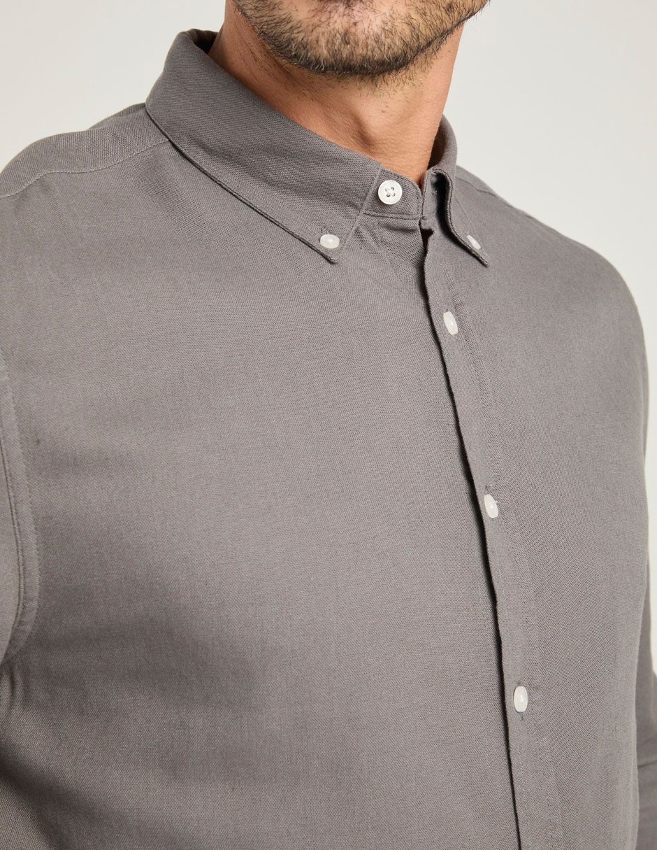 Camisa casual manga larga para hombre 2