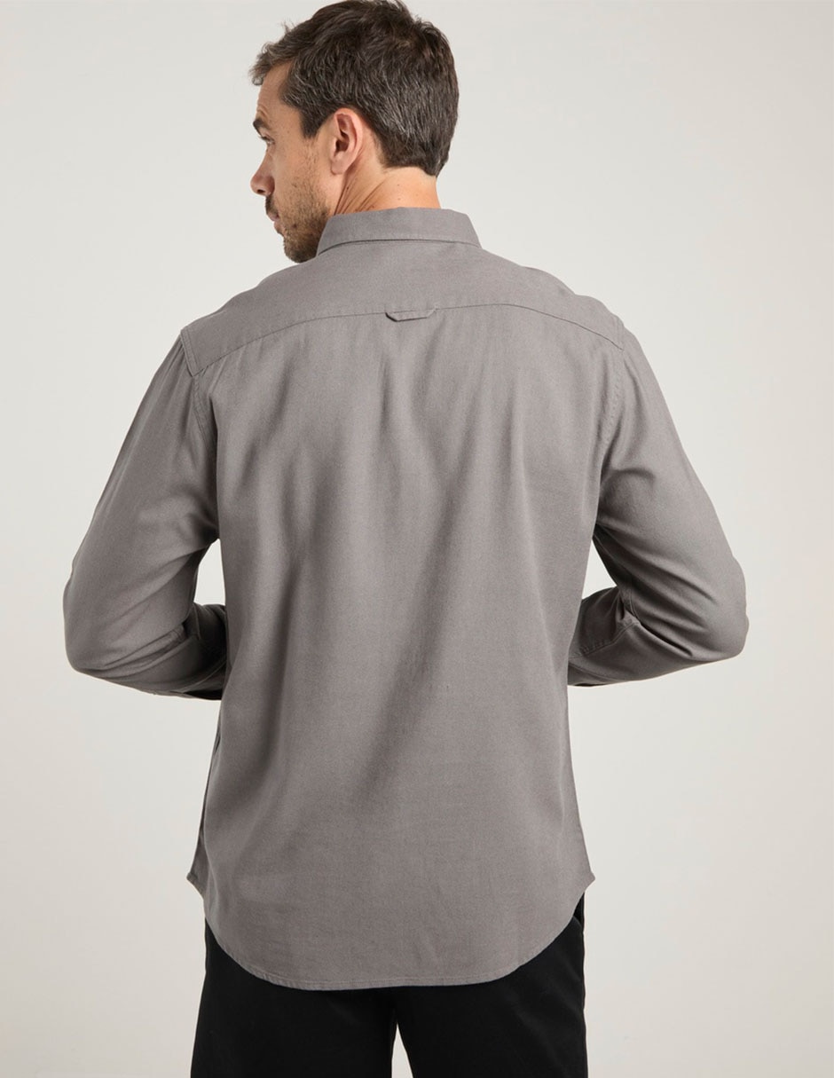 Camisa casual manga larga para hombre 6