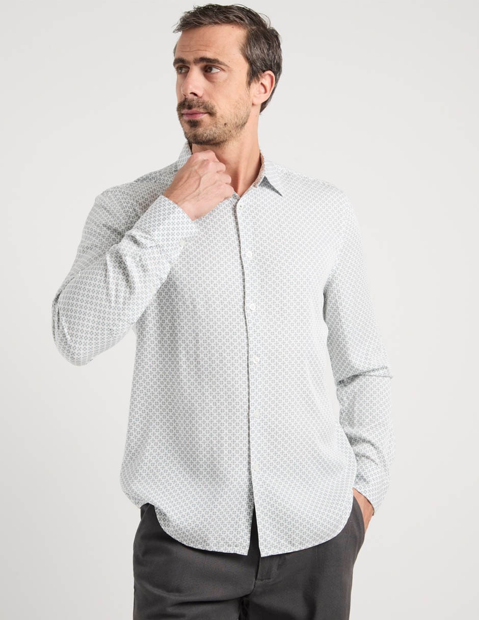 Camisa casual manga larga para hombre