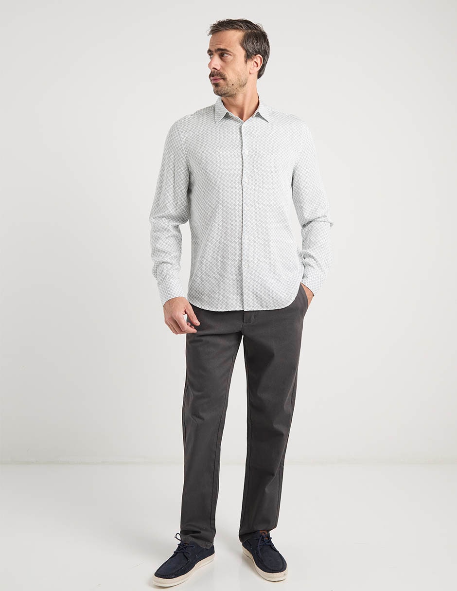 Camisa casual manga larga para hombre 2
