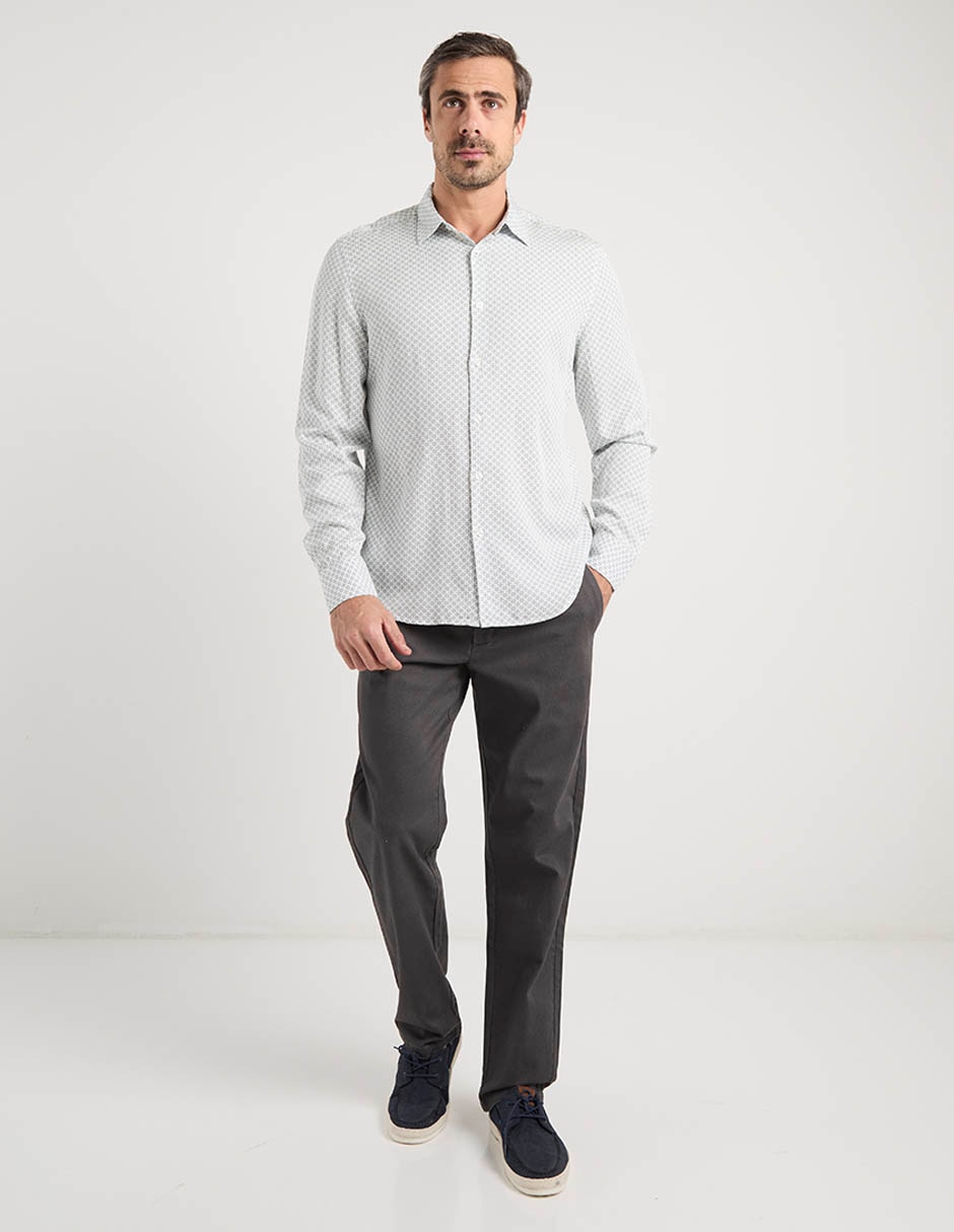 Camisa casual manga larga para hombre