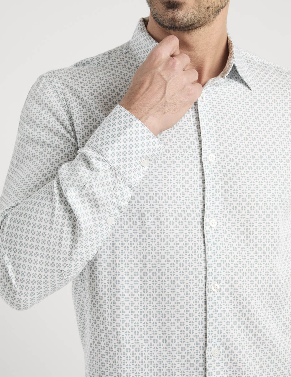 Camisa casual manga larga para hombre