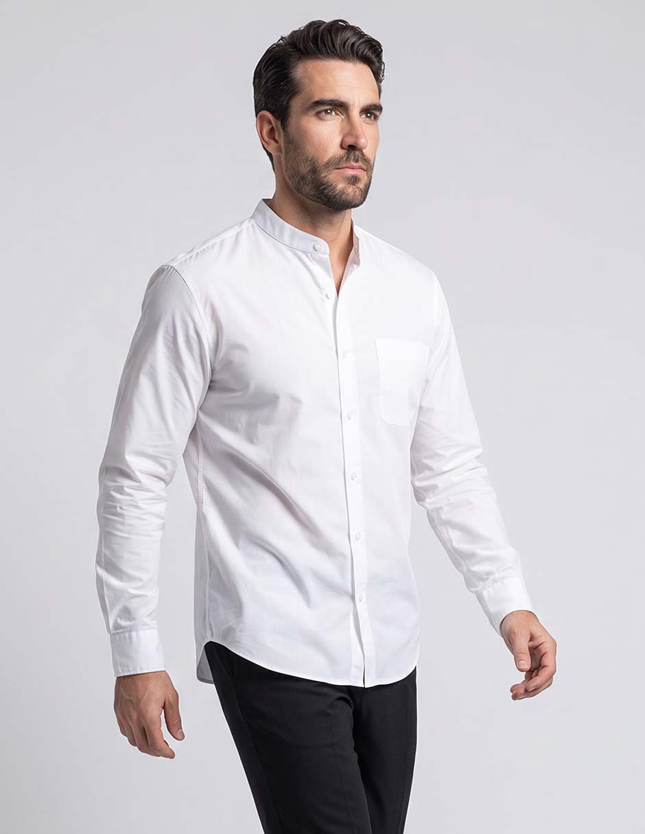 Camisa casual de algodón manga larga para hombre Camisa casual de algodón manga larga para hombre