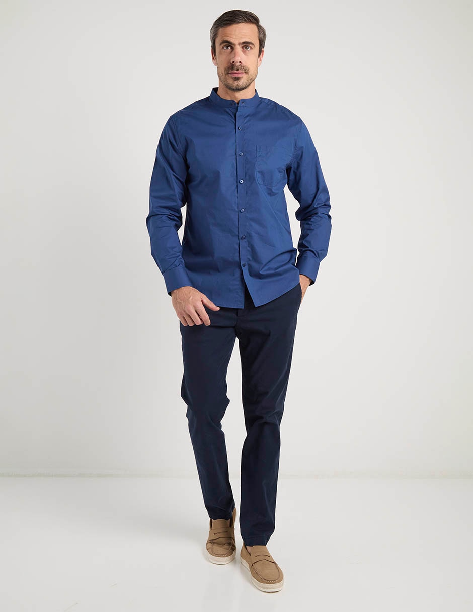 Camisa casual Regent Street de algodón manga larga para hombre