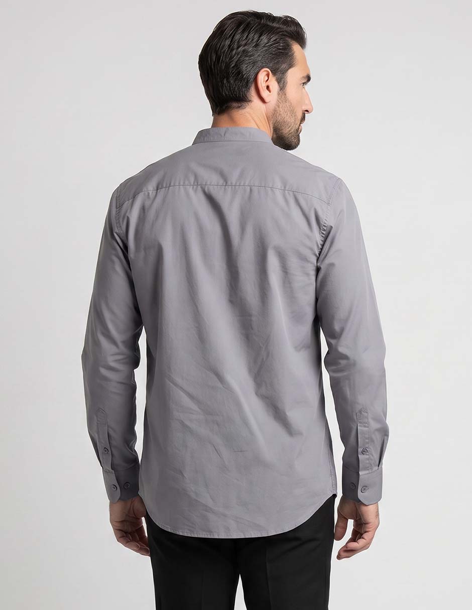 Camisa casual de algodón manga larga para hombre 2