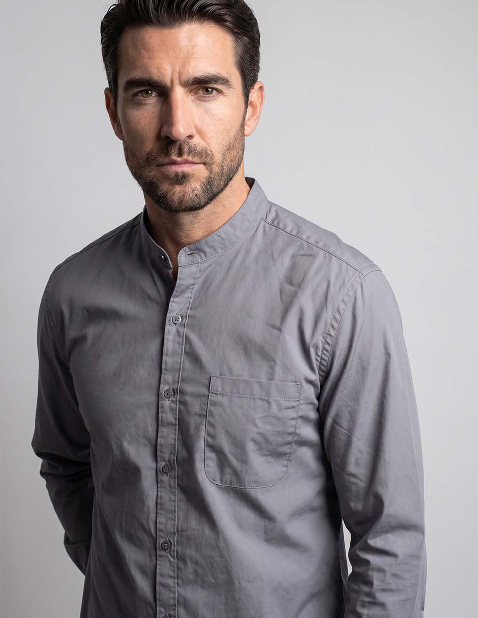 Camisa casual de algodón manga larga para hombre 3