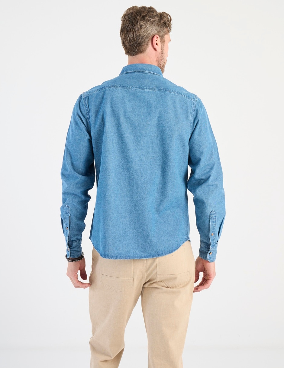 Camisa casual Regent Street de algodón manga larga para hombre 2