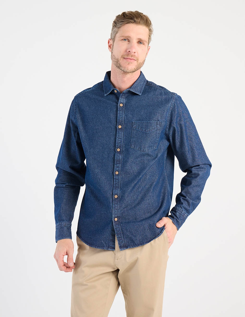 Camisa casual Regent Street de algodón manga larga para hombre Camisa casual Regent Street de algodón manga larga para hombre