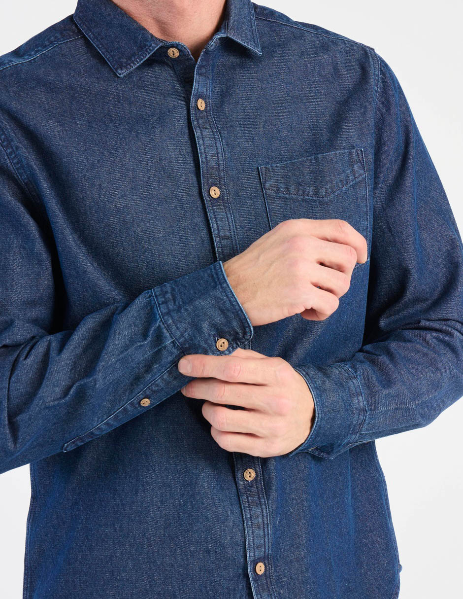 Camisa casual Regent Street de algodón manga larga para hombre