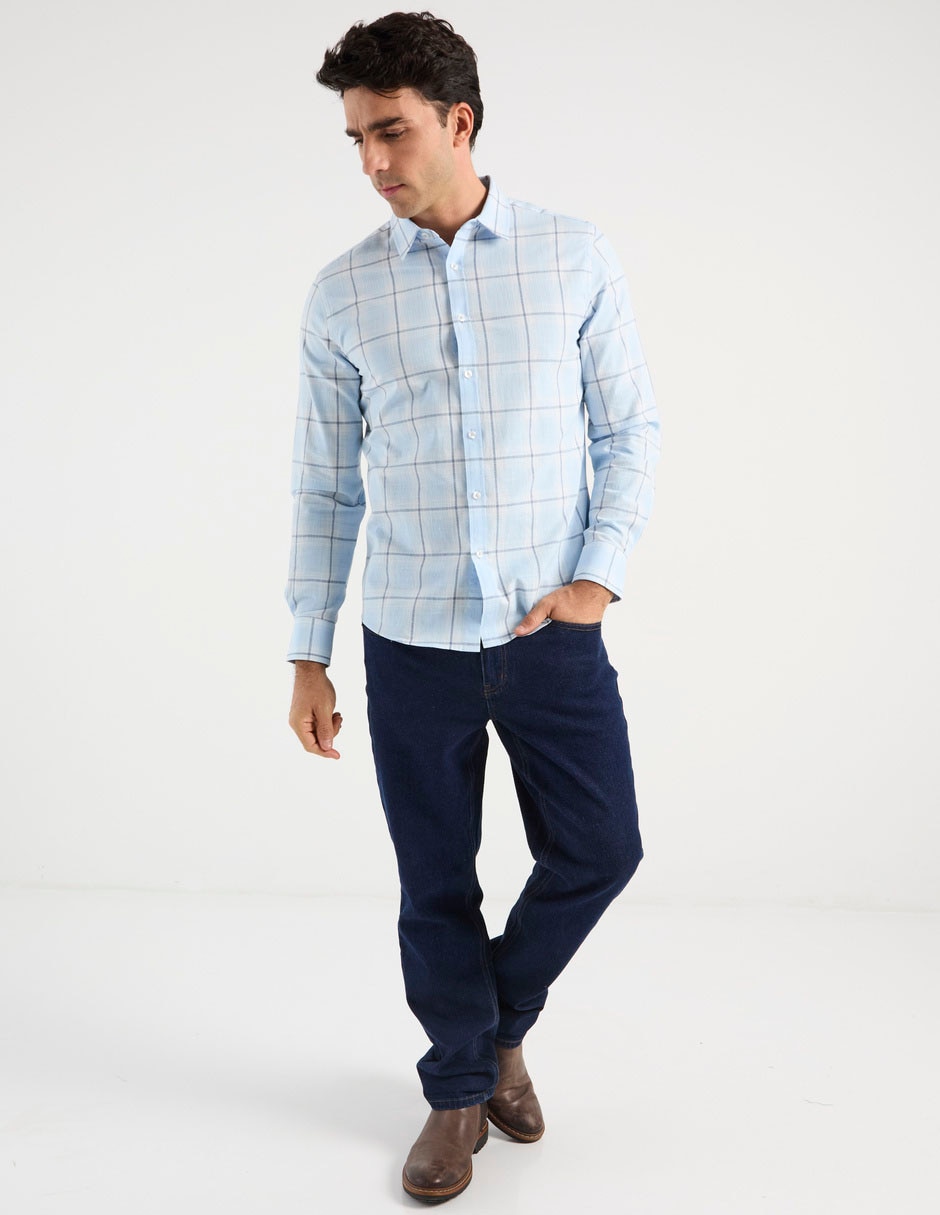 Camisa casual de algodón manga larga para hombre 3
