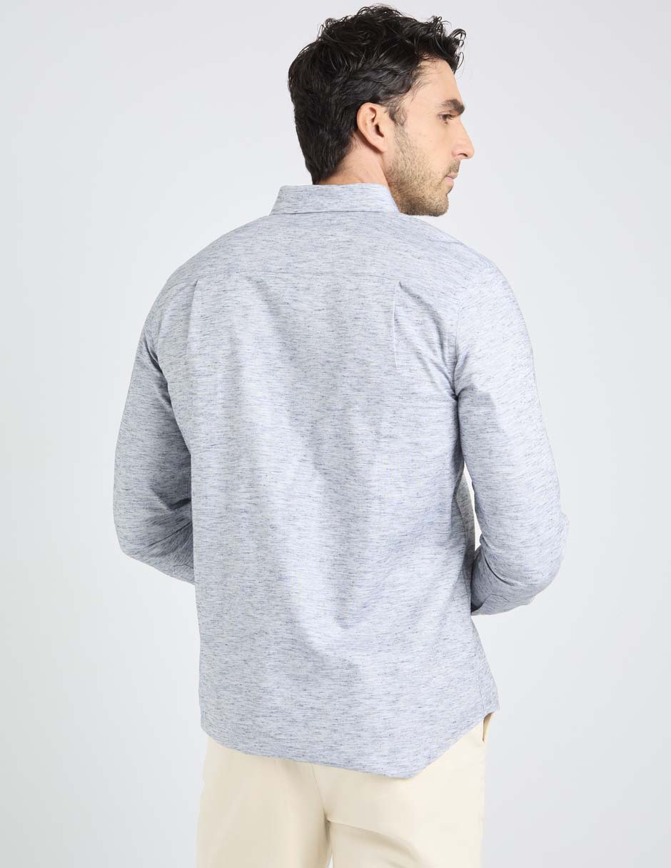 Camisa casual de algodón manga larga para hombre 4