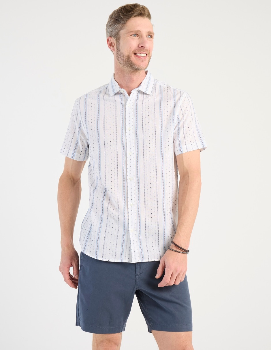 Camisa casual de algodón manga corta para hombre Camisa casual de algodón manga corta para hombre