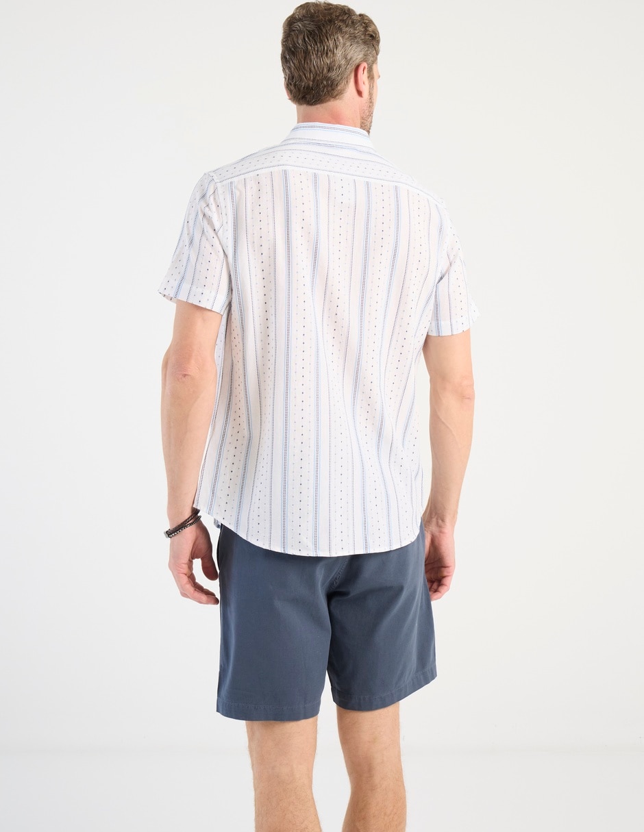 Camisa casual de algodón manga corta para hombre 4