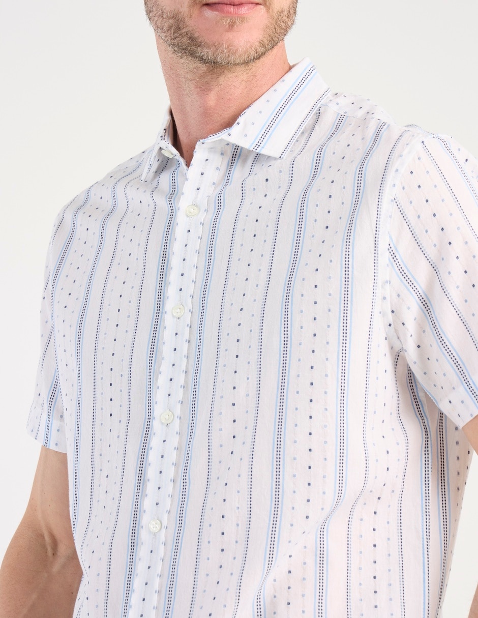 Camisa casual de algodón manga corta para hombre 2