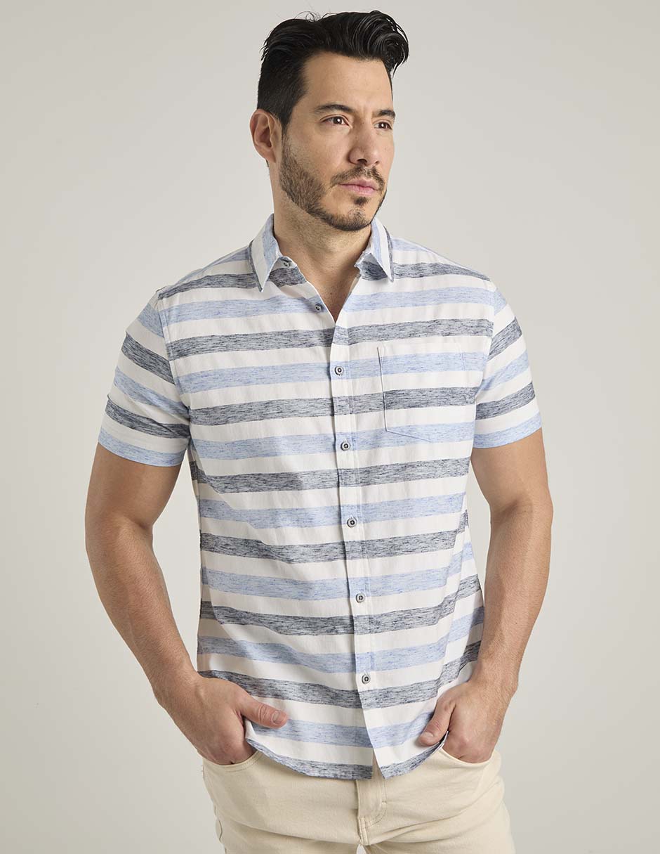 Camisa casual de algodón manga corta para hombre Camisa casual de algodón manga corta para hombre