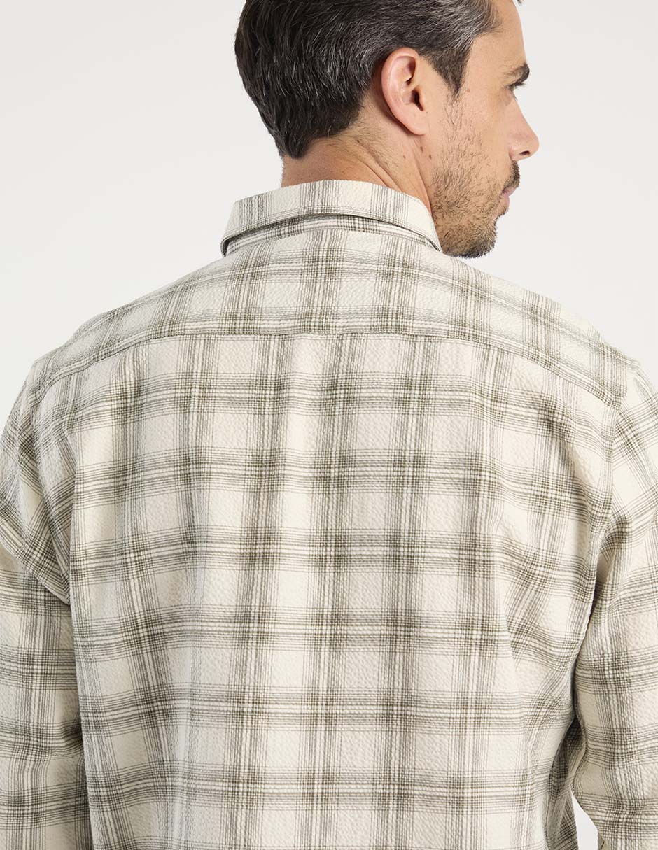 Camisa Casual Jbe De Algodón Manga Larga Para Hombre