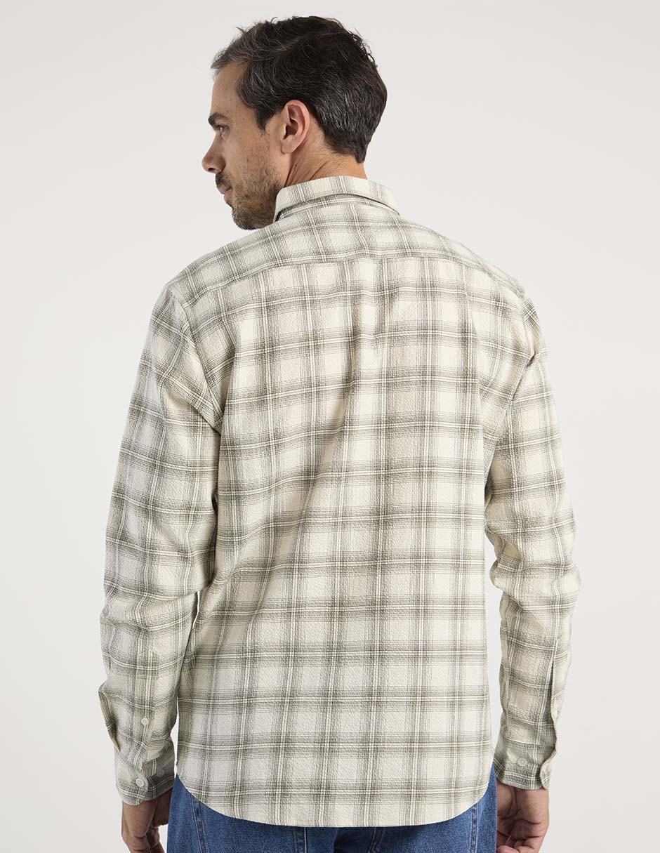 Camisa Casual Jbe De Algodón Manga Larga Para Hombre