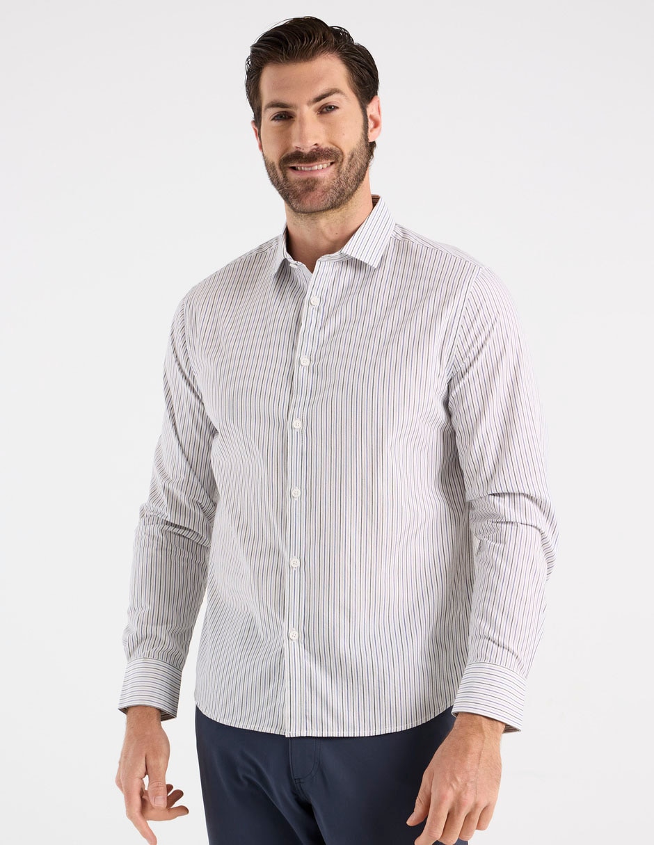 Camisa casual de algodón manga larga para hombre Camisa casual de algodón manga larga para hombre