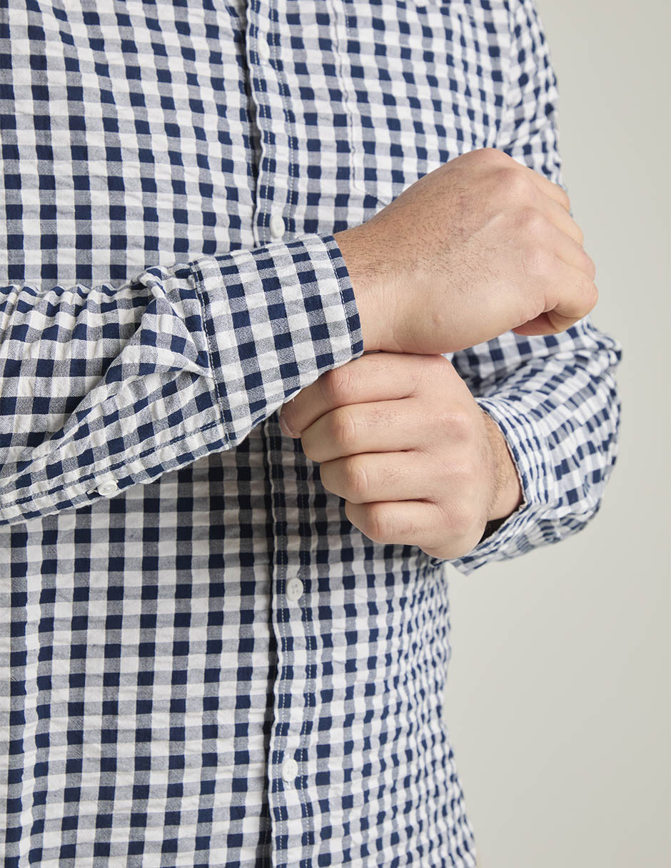 Camisa casual de algodón manga larga para hombre 2