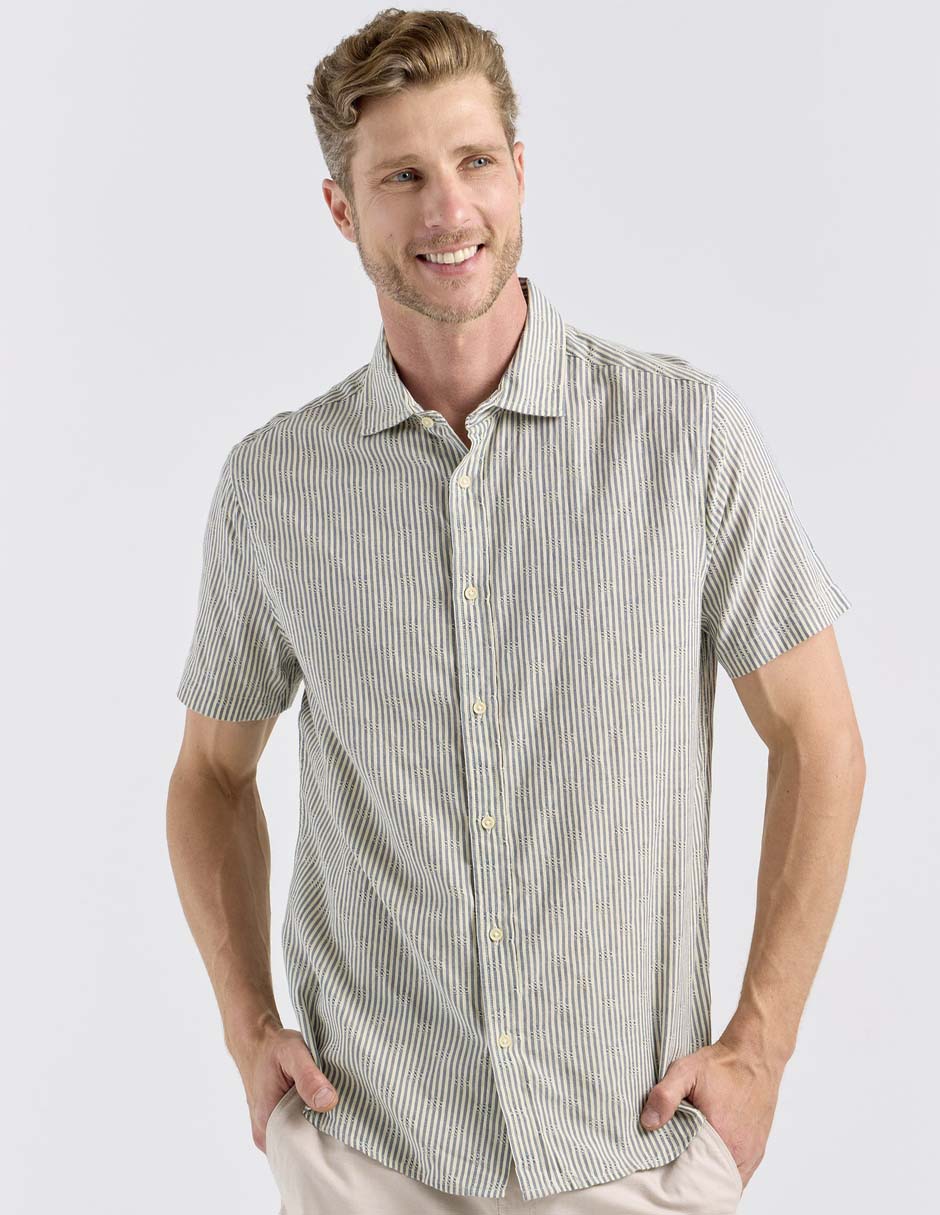 Camisa casual de algodón manga corta para hombre Camisa casual de algodón manga corta para hombre